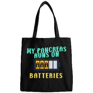 Discover My Pancreas Runs On AAA Batteries Funny Diabetics Bags