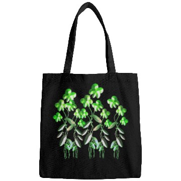 Discover green flowers icon glitter plants Bags