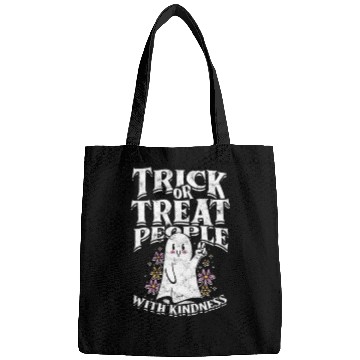 Discover Trick or treat people with kindness - cute ghost Bags