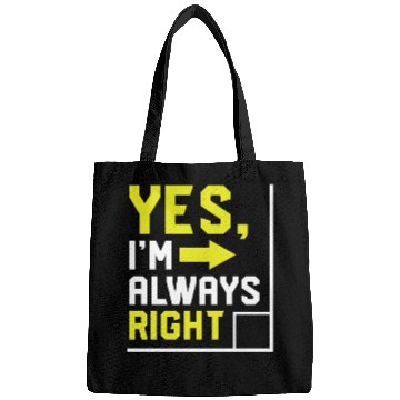 Discover yes im always right math Bags