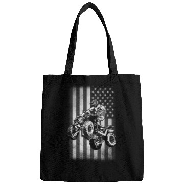 Discover ATV 4Wheeler Racer Jump USA Flag Bags