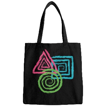 Discover Geometric Shapes. Square, Triangle, Circle Spirals Bags