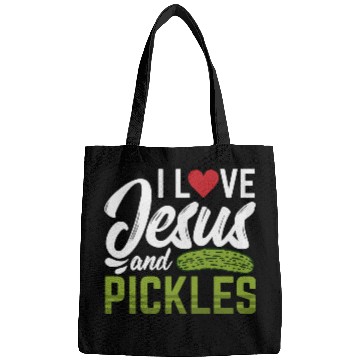 Discover I Love Jesus And Pickles Bags