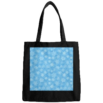 Discover Pretty Light Blue Snowflakes Pattern Bags