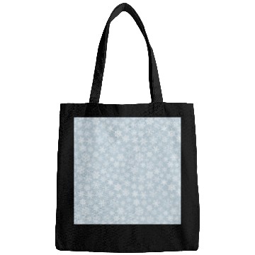 Discover Modern Grey Snowflakes Pattern Bags