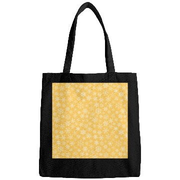 Discover Modern Yellow Snowflakes Pattern Bags
