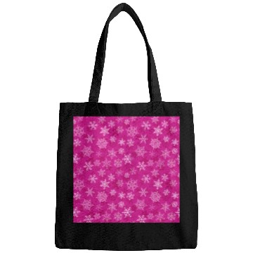 Discover Pretty Pink Snowflakes Pattern Bags