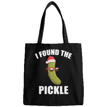 Discover I Found The Christmas Pickle Funny Dill German Tra Bags