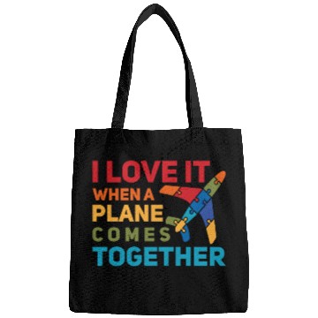 Discover Airline Pilot Plane Comes Together Aircraft Pun Bags