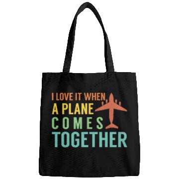 Discover Airline Pilot Plane Comes Together Aircraft Pun Bags