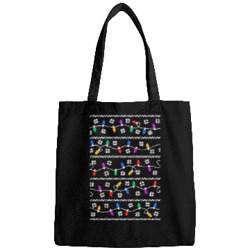 Discover Christmas Garland Lights Retro Pixel Pattern Bags