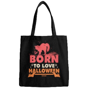 Discover Born to love Halloween cat Bags