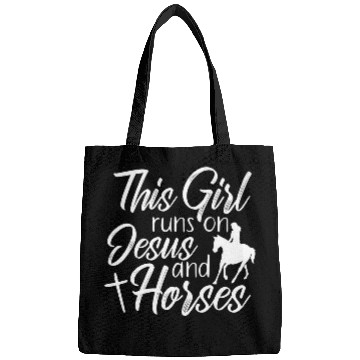 Discover This Girl Runs On Jesus and Horses Religious Bags