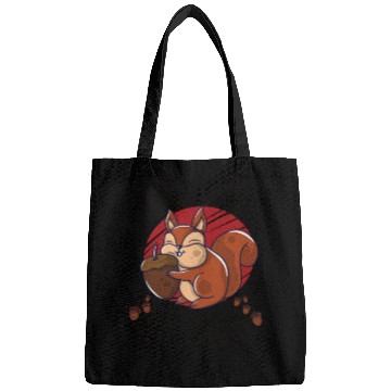Discover Funny Squirrel Fan Squirrel Lover Chipmunk Addict Bags
