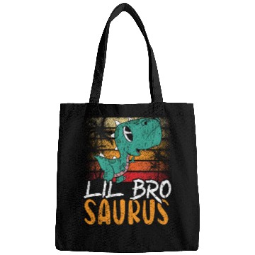 Discover Lil Bro Saurus Best Bro Ever Brotherhood Dinosaur Bags