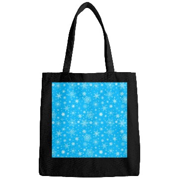 Discover Snowflakes Pattern Blue White Bags