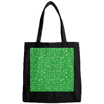 Discover Green Snowflakes Pattern Bags