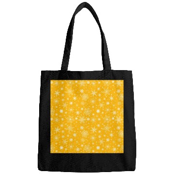 Discover Snowflakes Pattern Yellow White Bags