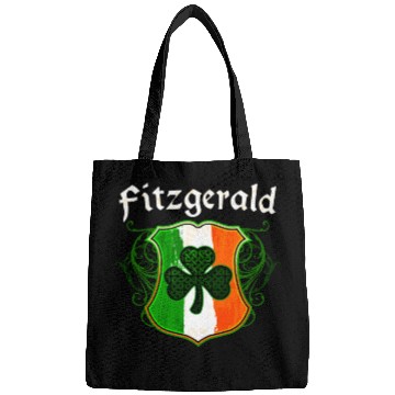 Discover Fitzgerald Irish Surname Ireland Flag Shield Bags