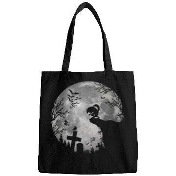 Discover Halloween Werewolf Full Moon Bats and Black trick Bags