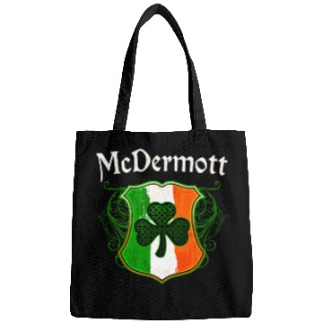 Discover McDermott Irish Surname Ireland Flag Shamrock Bags