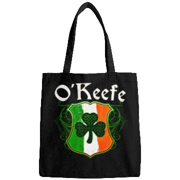 Discover O'Keefe Irish Surname Ireland Flag Shield Shamrock Bags