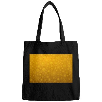Discover Abstract Yellow Snowflakes Pattern Bags