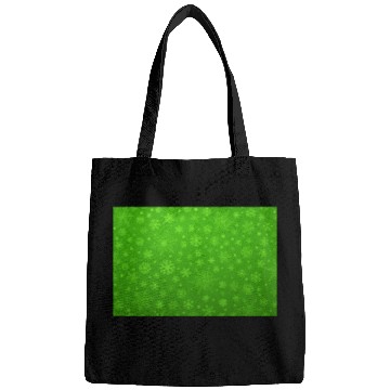 Discover Abstract Green Snowflakes Pattern Bags