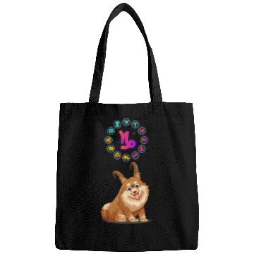 Discover Funny Dog Lover Horoscope Capricorn Zodiac Sign Bags