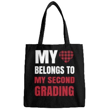 Discover Heart Buffalo Plaid Clothes 2nd Grade Teacher Bags