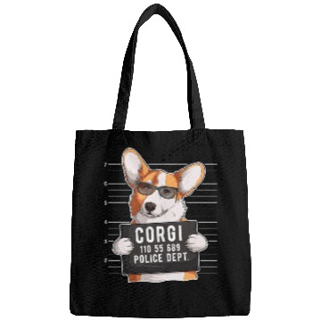 Discover Corgi Mugshot Dog Lover Bags