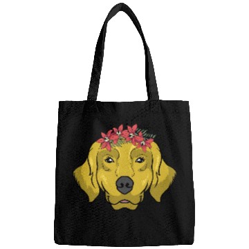 Discover Dog Golden Retriever Flower Bags
