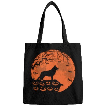 Discover German Shepherd And Moon Halloween Funny Dog Lover Bags
