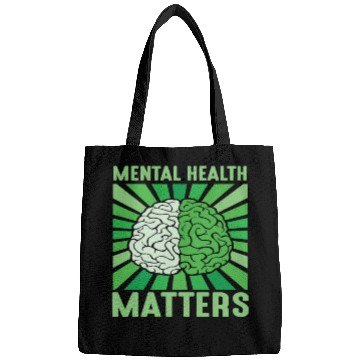 Discover Mental Health Matters Brain Awareness Vintage Bags