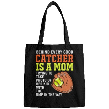 Discover Funny Softball Mom Catcher For Women Bags
