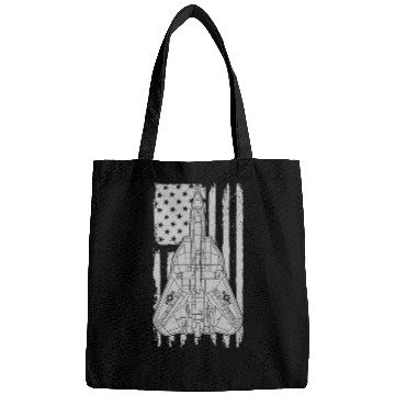 Discover F-14 Tomcat Fighter Jet Airplane American Flag F14 Bags