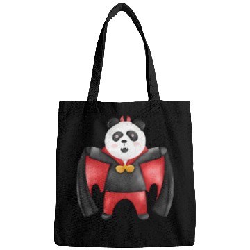 Discover Panda bear in vampire costume Bags