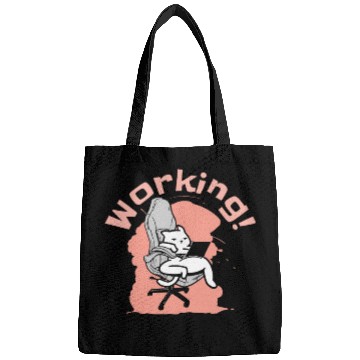Discover Working Cat Busy Cat Owner Professional Worker Bags