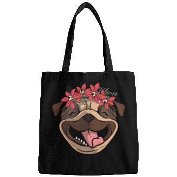 Discover Dog Pug Flower Bags