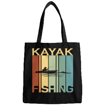 Discover Kayak Fishing Fishing Fisherman Retro Vintage Bags