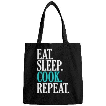 Discover Eat Sleep Cook Repeat Funny Cooking Chef Bags