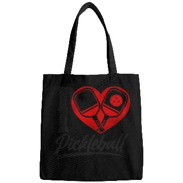 Discover Pickleball Heart I Love Pickleball Bags