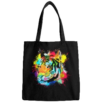 Discover Colorful Tiger Abstract Bags