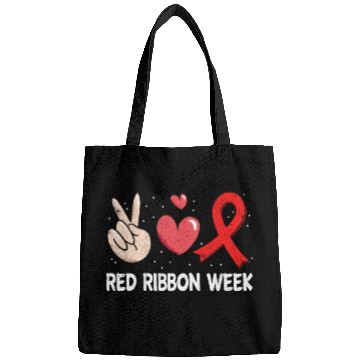 Discover Red Peace Ribbon Week Awareness October Bags