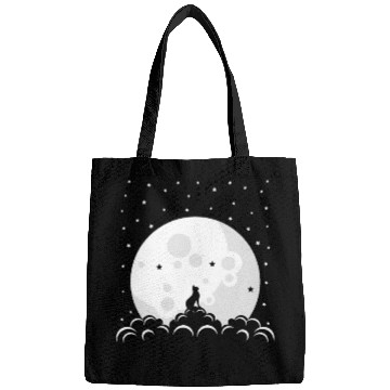 Discover Cute Cat Lover Kitten Moon Bags