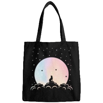 Discover Cat Lover Kitten Moon Pastel Bags