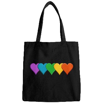 Discover Rainbow pride hearts Bags