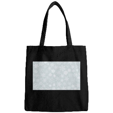 Discover Winter Snowflakes Pattern Grey White Bags
