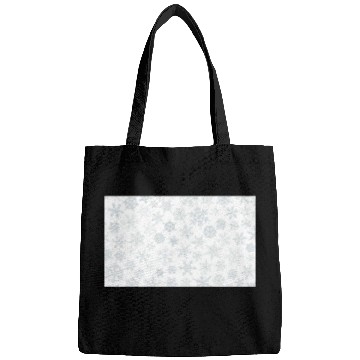 Discover Christmas Snowflakes Pattern Grey White Bags