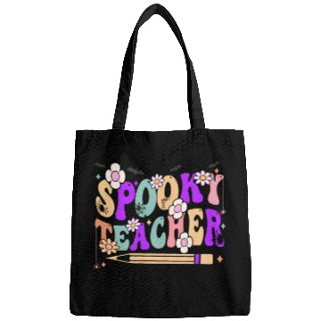Discover Spooky Season Retro Spooky Teacher Halloween Funny Bags